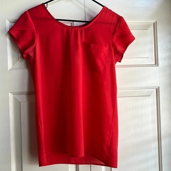 Fun & Flirt Short Sleeve Semi Sheer blouse women’s size Medium - Picture 1 of 9